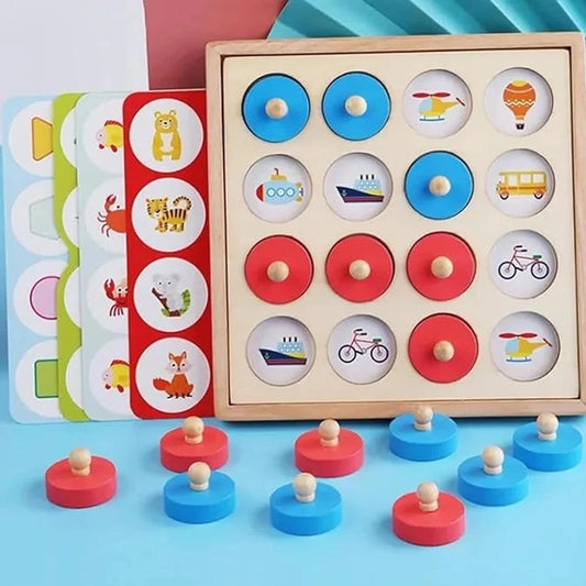 Memory Collision Game - Fish, ABC and Flowers, Numbers and Shapes, Vegetables and Fruits, Boats and Cars, Animals
