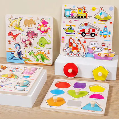 Wooden Knob Puzzle for Toddlers