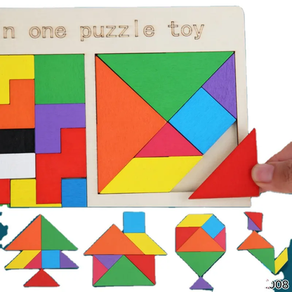 3-in-1 Wooden Educational Puzzle