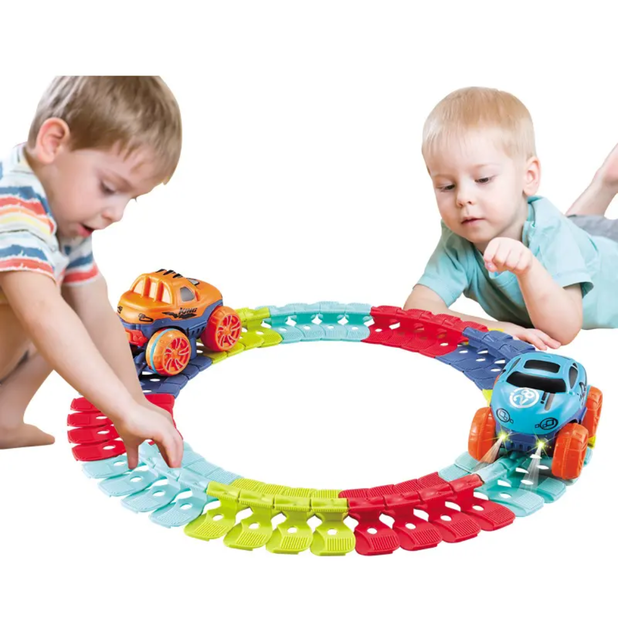 Monster Truck Wheels Track Set 102 Pcs| Electric Racing Adventure Toy for Kids | Ages 3+