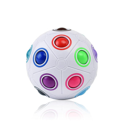 Rainbow Puzzle Ball _ Color Matching Logic Brain Teaser, Fidget Sensory Puzzle Toy