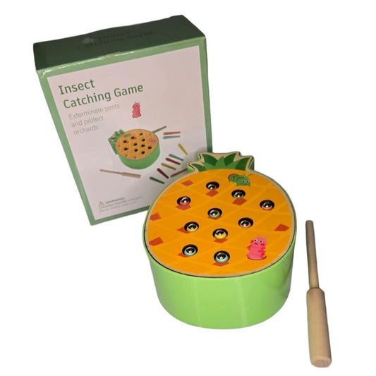 Pineapple Insect Catching Game | Wooden Fishing Activity Toy