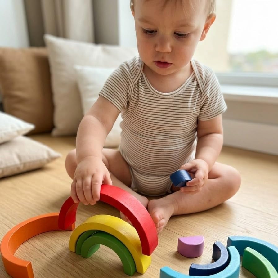 Wooden Rainbow Staker
