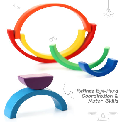 Wooden Rainbow Staker