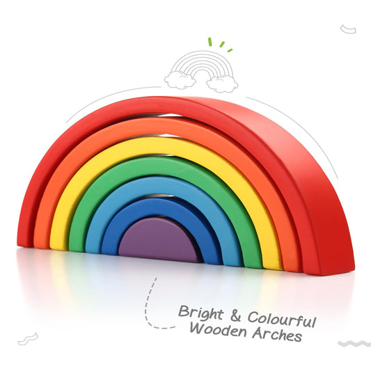 Wooden Rainbow Staker