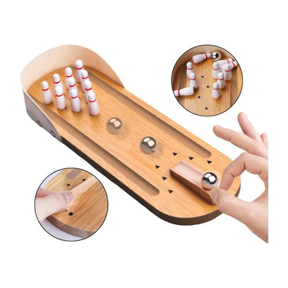 Mini Tabletop Bowling Set with Pins & Ball