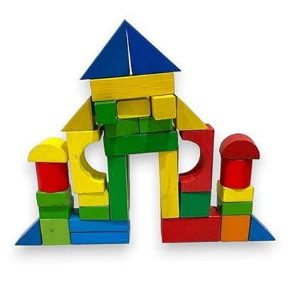 Wooden Castle Building Blocks – Montessori Construction Toy