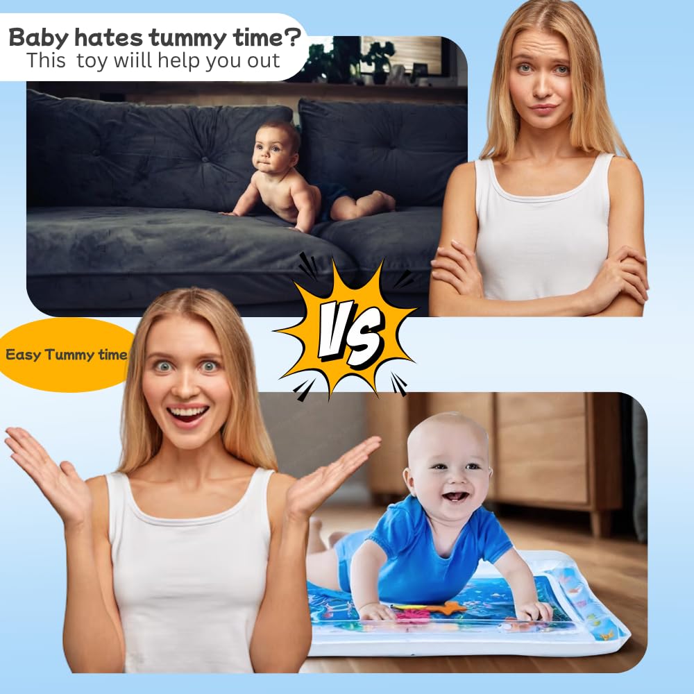 Baby Water Tummy Time Sensory Mat – Ocean Animals | Sensory & Motor Skill Development