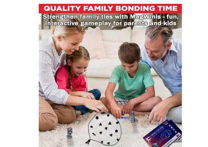Magnetic Strategy Game for Kids & Adults with 20 Super Strong Hematite Magnets & Lanyar Rope