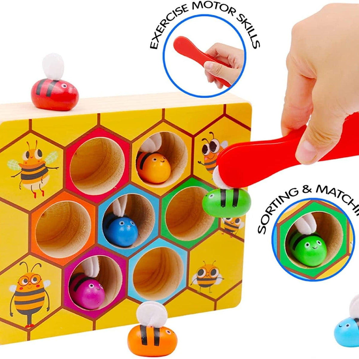 Honey Bee-Catching Sorting & Stacking - Skills Enhancement Motor Skill Toys