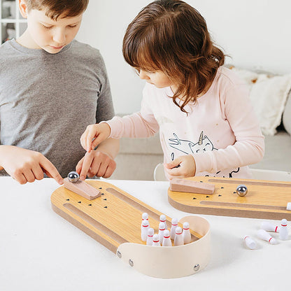 Mini Tabletop Bowling Set with Pins & Ball
