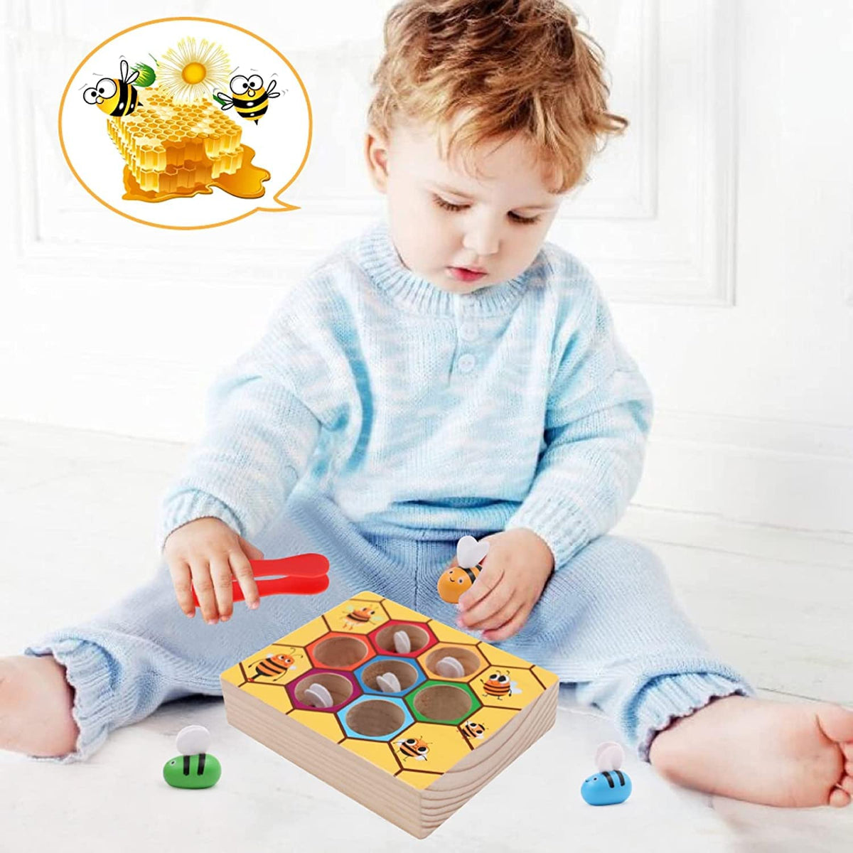 Honey Bee-Catching Sorting & Stacking - Skills Enhancement Motor Skill Toys