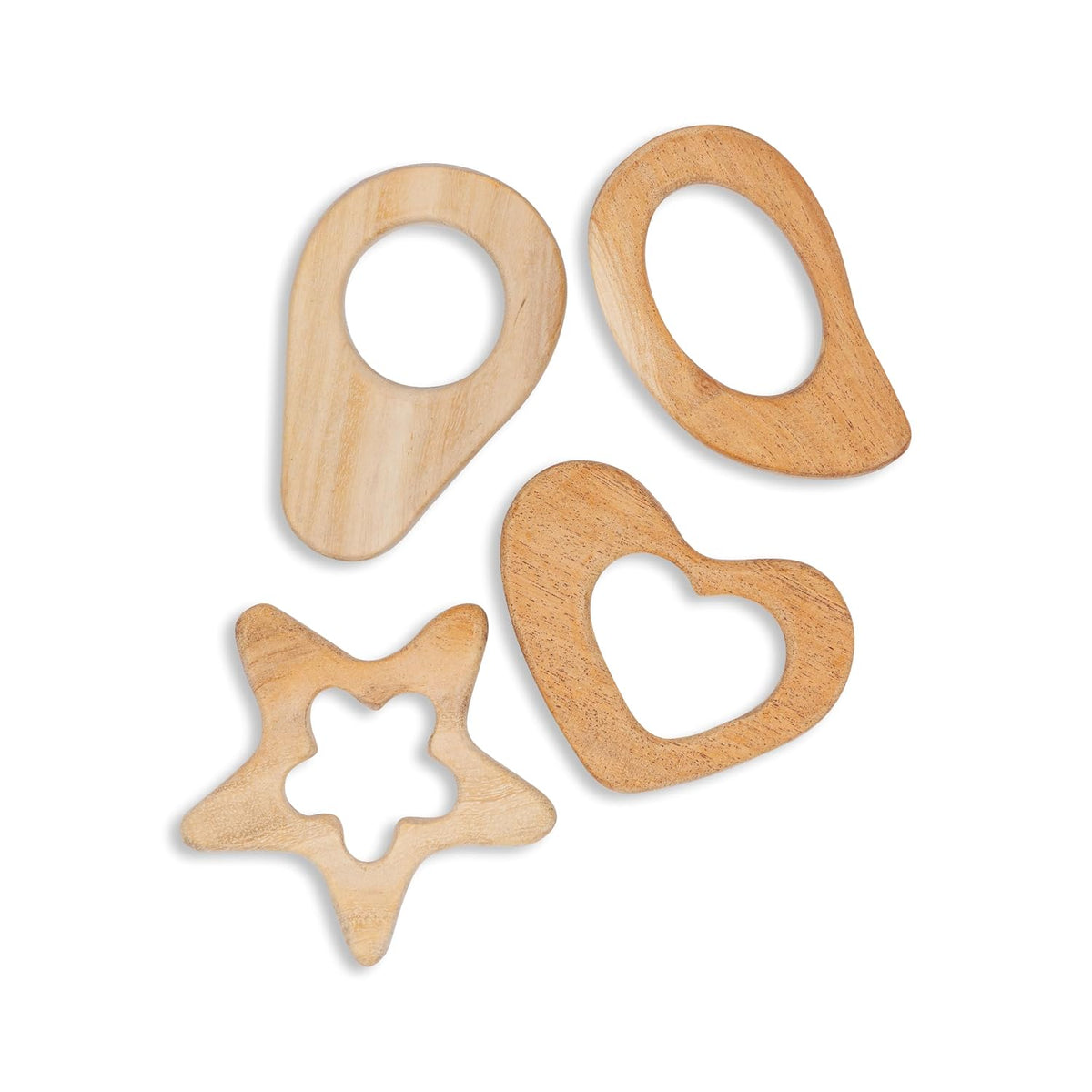 Natural Neem Wood Teether for Babies 3+ Months  |  Random Design Will Sent