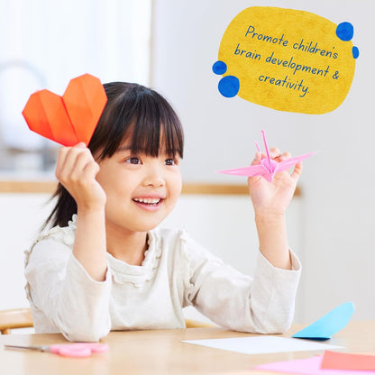 Kids Origami Paper Craft Kit – 56 Creative Designs with 3 Sheets Each