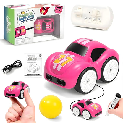 Smart Magic Induction RC Car – Line Following, Gesture & Obstacle Avoidance Sensor Toy with 2.4GHz Remote, LED Lights & Music