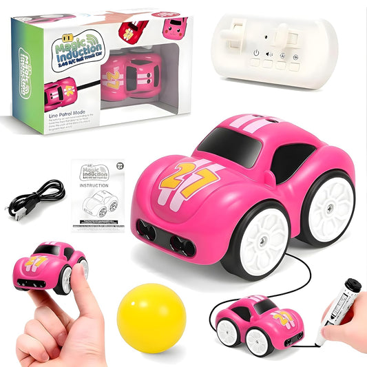 Smart Magic Induction RC Car – Line Following, Gesture & Obstacle Avoidance Sensor Toy with 2.4GHz Remote, LED Lights & Music