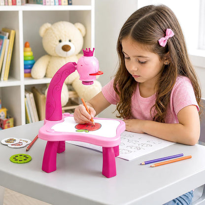 Kids Projection Drawing Table with 3 Slides & 24 Patterns