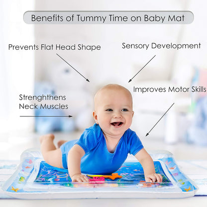 Baby Water Tummy Time Sensory Mat – Ocean Animals | Sensory & Motor Skill Development