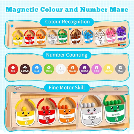 Color Classification Magnetic Counting & Color Matching Board for Kids