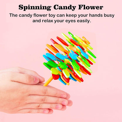 Candy Flower Spinner Toy for Kids | Colorful Twisting & Rotating Sensory Fidget Toy