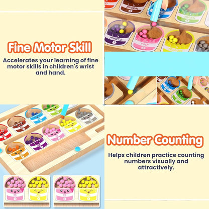 Color Classification Magnetic Counting & Color Matching Board for Kids