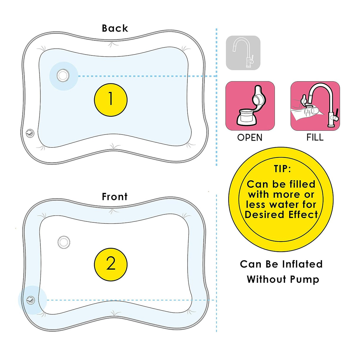 Baby Water Tummy Time Sensory Mat – Ocean Animals | Sensory & Motor Skill Development