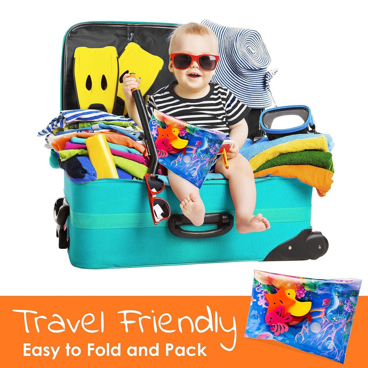 Baby Water Tummy Time Sensory Mat – Ocean Animals | Sensory & Motor Skill Development