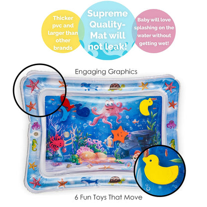Baby Water Tummy Time Sensory Mat – Ocean Animals | Sensory & Motor Skill Development