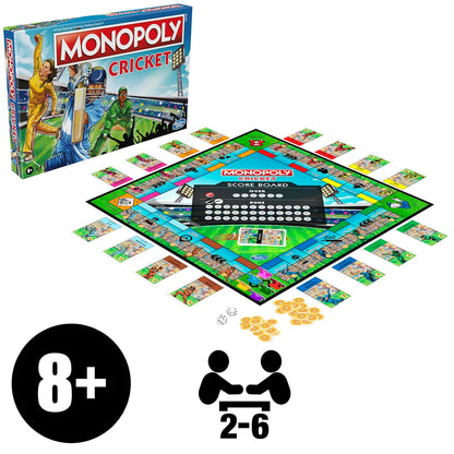 Monopoly Cricket Board Game – Cricket-Themed Strategy & Trading Game | 2–6 Players