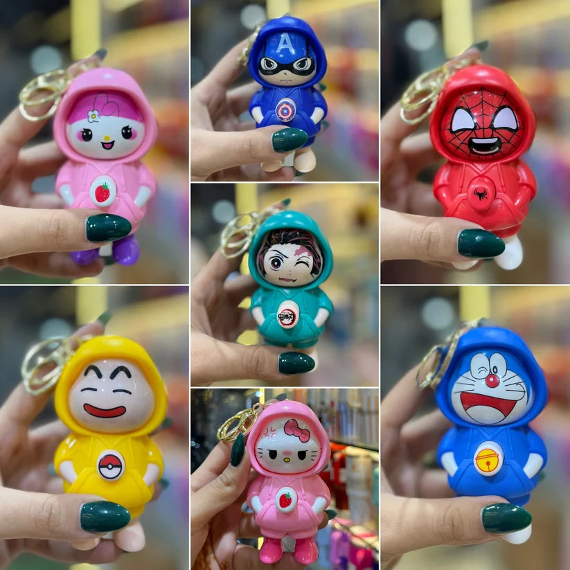 3D Cartoon Face-Changing Keychain/Mood Swing Toy/ Random colors will sent