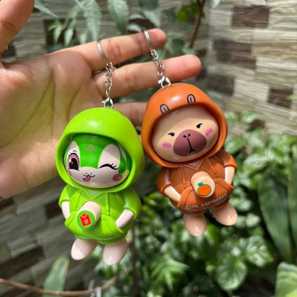 3D Cartoon Face-Changing Keychain/Mood Swing Toy/ Random colors will sent