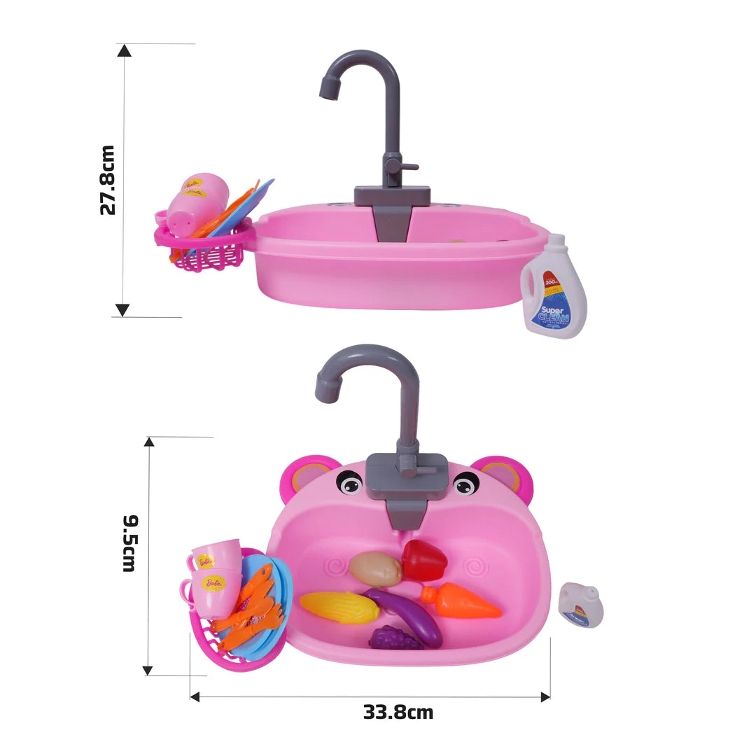 Kids Kitchen Sink Playset – Pretend Cooking & Washing Toy