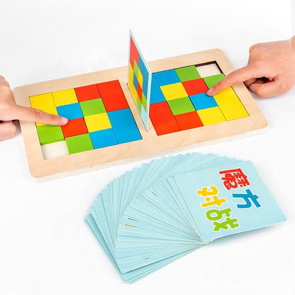 Rubik cube - Wooden Sliding Tile Puzzle Game