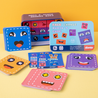 Wooden Face Matching Puzzle Game