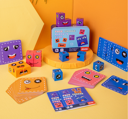 Wooden Face Matching Puzzle Game