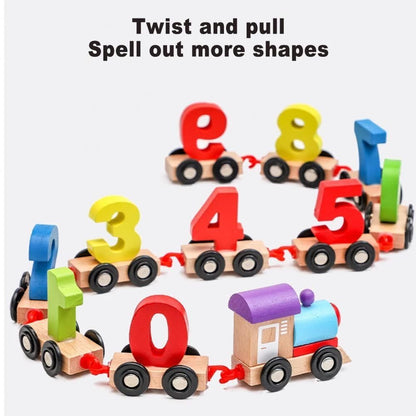 Wooden Number Train Toy for Kids – Educational Counting & Math Learning Train Set