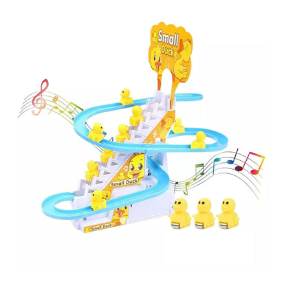 Duck Climbing Stairs Toy with Music & Lights