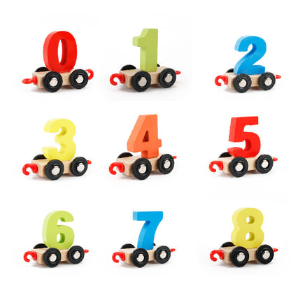 Wooden Number Train Toy for Kids – Educational Counting & Math Learning Train Set
