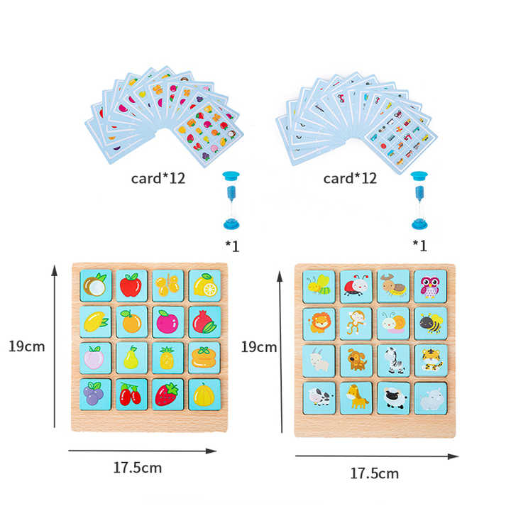 Memory Wooden Memory Game | Brain-Boosting Pattern Matching Toy for Kids 3+