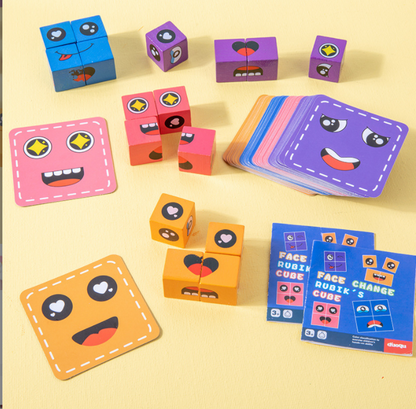 Wooden Face Matching Puzzle Game