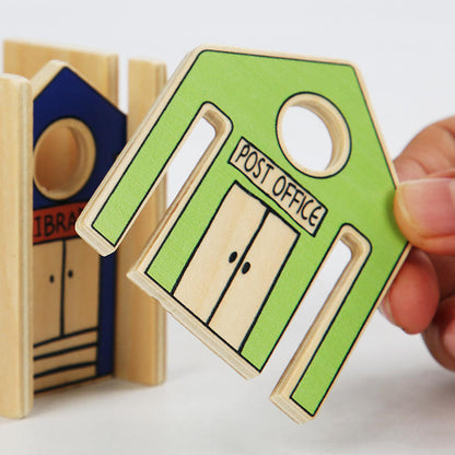 Wooden Construction Town Set for Kids – DIY Building & Assembly Toy