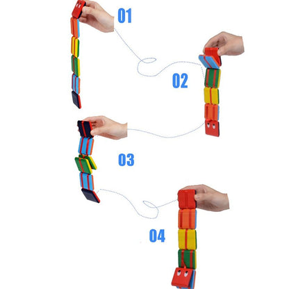 Wooden Rainbow Cascade Toy (ladder Flip)