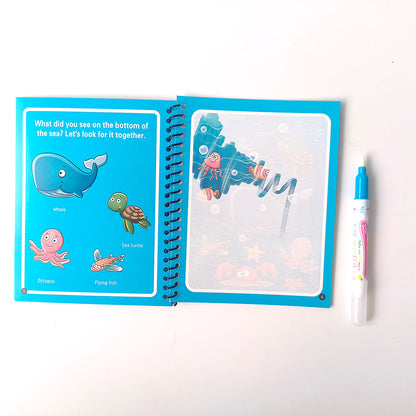 2-Pack Reusable Water Magic Coloring Books