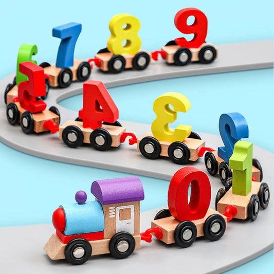 Wooden Number Train Toy for Kids – Educational Counting & Math Learning Train Set