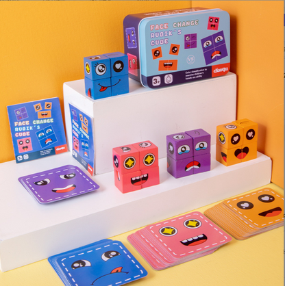 Wooden Face Matching Puzzle Game