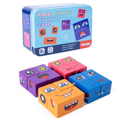 Wooden Face Matching Puzzle Game