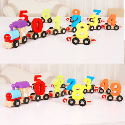 Wooden Number Train Toy for Kids – Educational Counting & Math Learning Train Set
