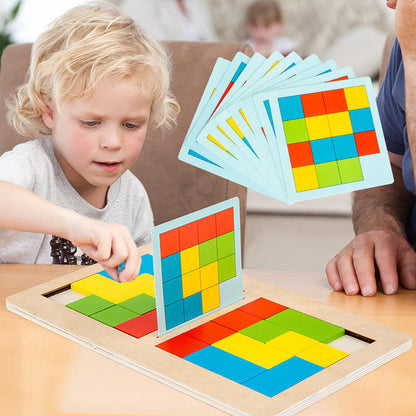 Rubik cube - Wooden Sliding Tile Puzzle Game