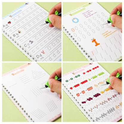 4-in-1 Magic Reusable Practice Copybook Set
