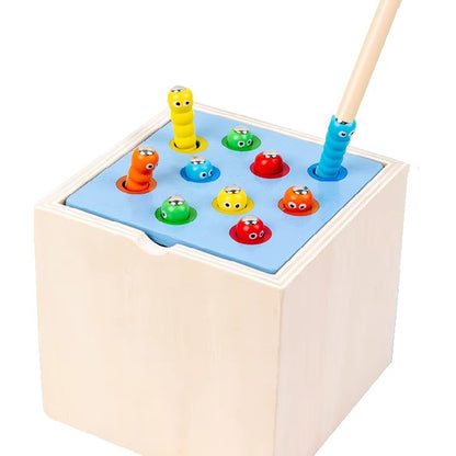 5-in-1 Montessori Wooden Activity Toy for Kids | Educational Learning Toy | Shape Sorting, Fishing, Hammering & Carrot Harvest | Wooden Toy for Toddlers (1-4 Years)